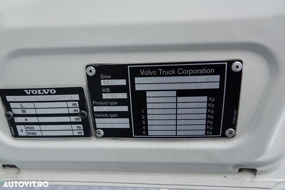 Volvo FM 460 / 13 LITRI / HIDRAULICA / GREUTATE: 6 900 KG / EURO 6 - 33