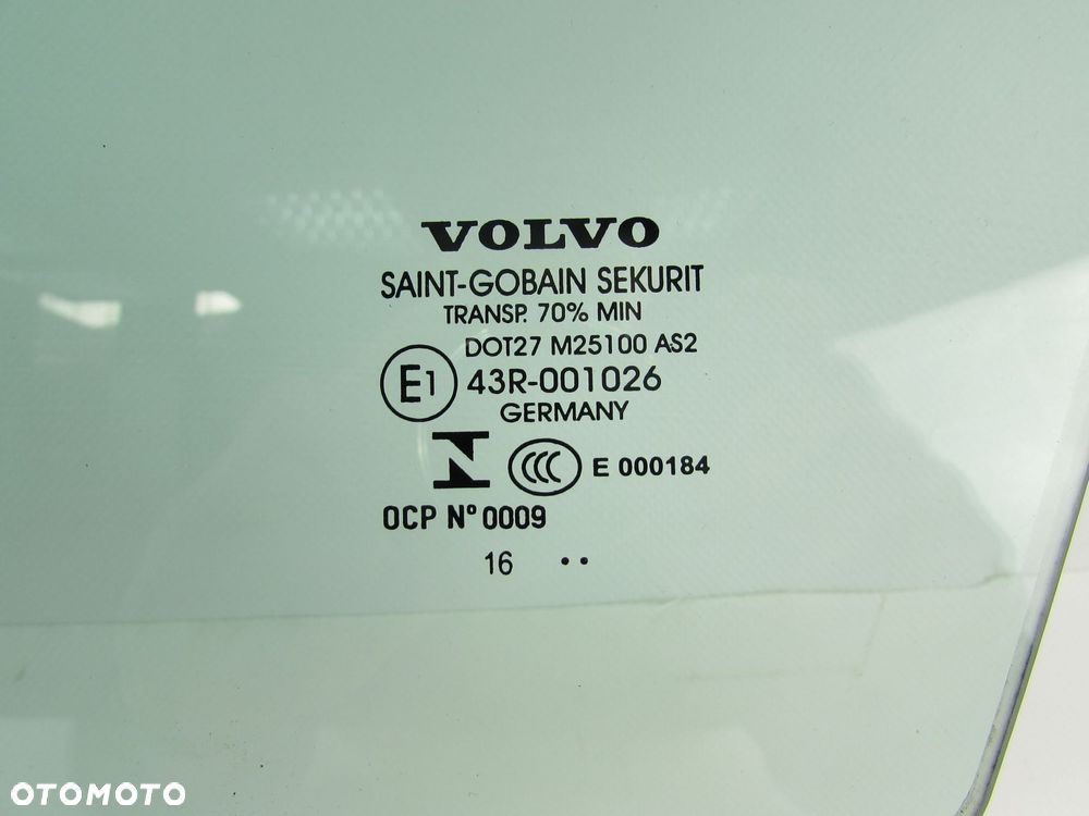 VOLVO S60 II V60 10-18 SZYBA BOCZNA DRZWI PRZOD LEWA 16R POMORSKIE - 7