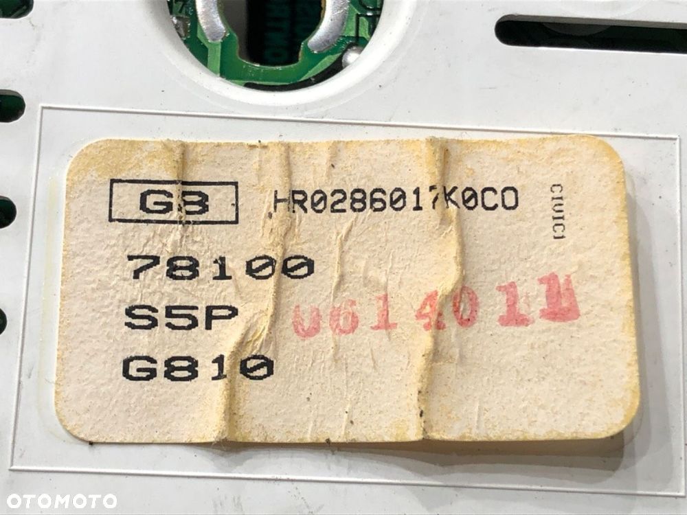 LICZNIK  HONDA CIVIC VII coupe (EM2) 2001 - 2005 1.7 i VTEC (EM2) 92 kW [125 KM] benzyna 2001 - 2005 - 4