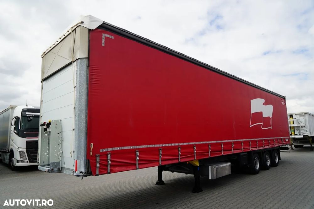 Schmitz Cargobull CORTINĂ / MEGA / PLATĂ JOSĂ / CAMION DIN OȚEL - 9 M / ACOPERIȘ CULISANT / AXĂ CULISANTĂ - 4