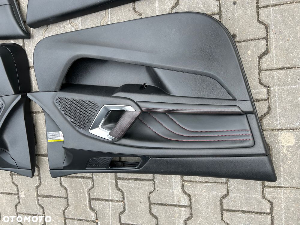 Peugeot 308 T9 Gt line boczek tapicerka drzwi hatchback czerwona nić - 8