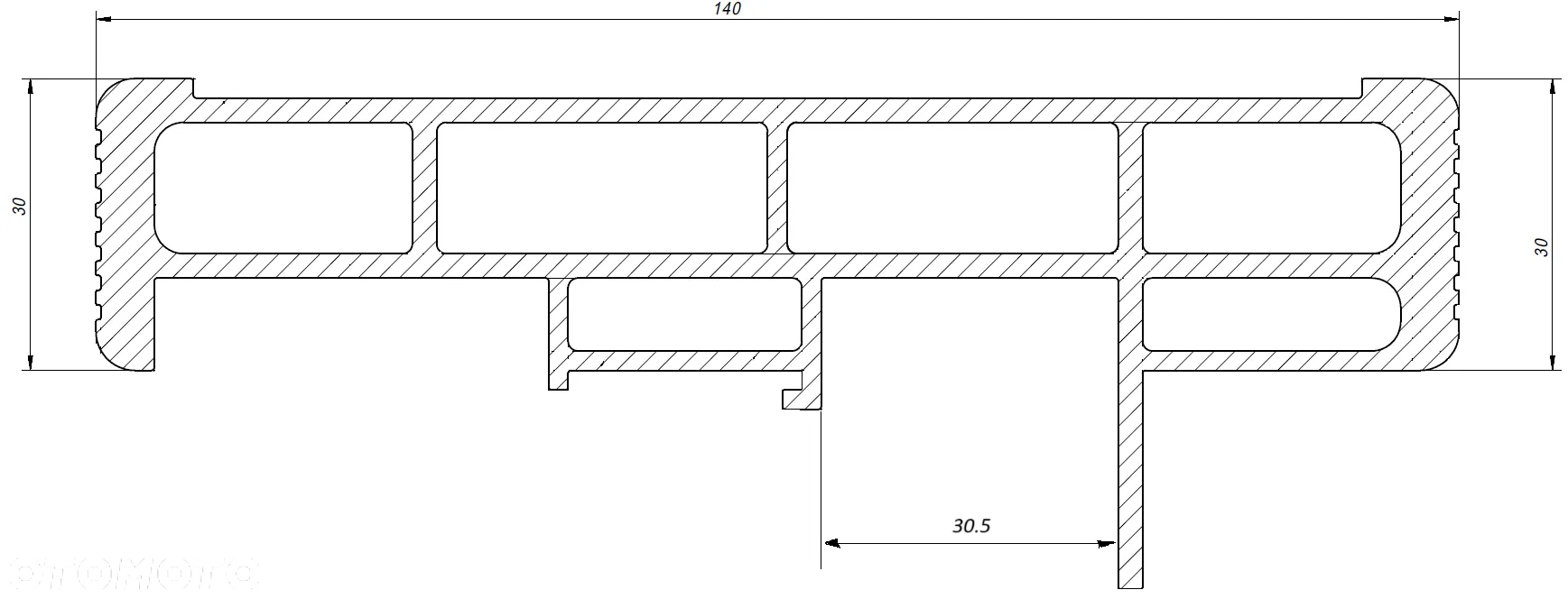 ALUMINIOWY PROFIL OBWIEDNIOWY AUTOLAWETA POLMAR 140 - 9