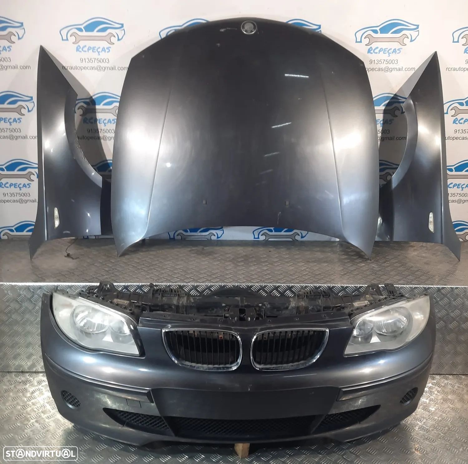 FRENTE COMPLETA BMW SERIE 1 E87 E81 PRE LCI PRE-LCI CAPOT PARACHOQUES GUARDA-LAMAS OTICAS RADIADOR VENTILADOR FRENTE FIBRA REFORÇO - 1