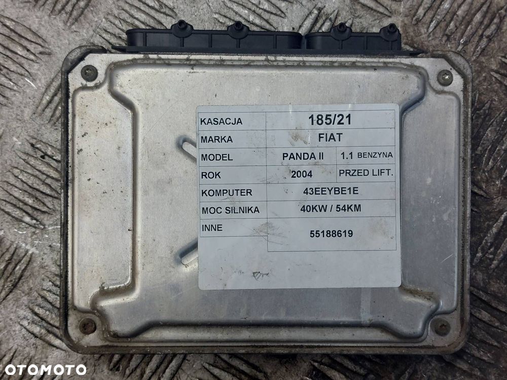 KOMPUTER STEROWNIK SILNIKA PANDA II 1.1 8V IAW4AF.SS 51903152 - 5