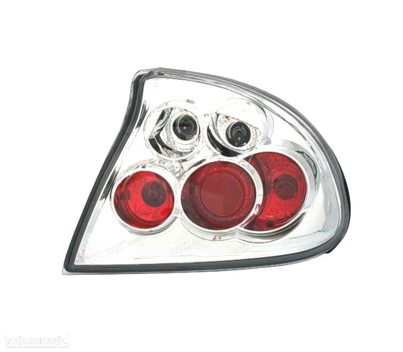 FAROLINS TRASEIROS PARA OPEL TIGRA 94-00 VERMELHO CROMADO - 2