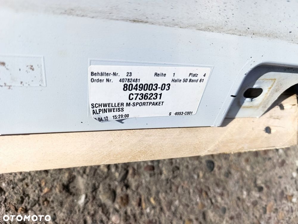 BMW F10 F11 LEWA NAKŁADKA PROGOWA M-PAKIET A300 8049003 - 6