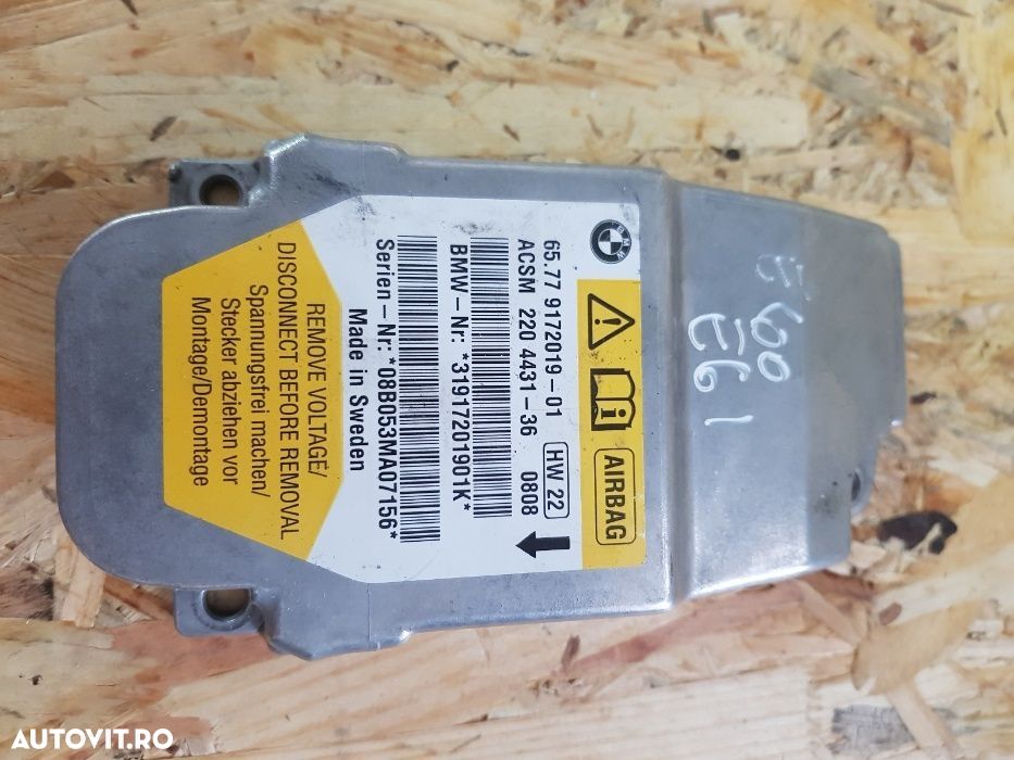 Calculator Modul Airbag Bmw Seria 5 E60 E61 Cod - 4