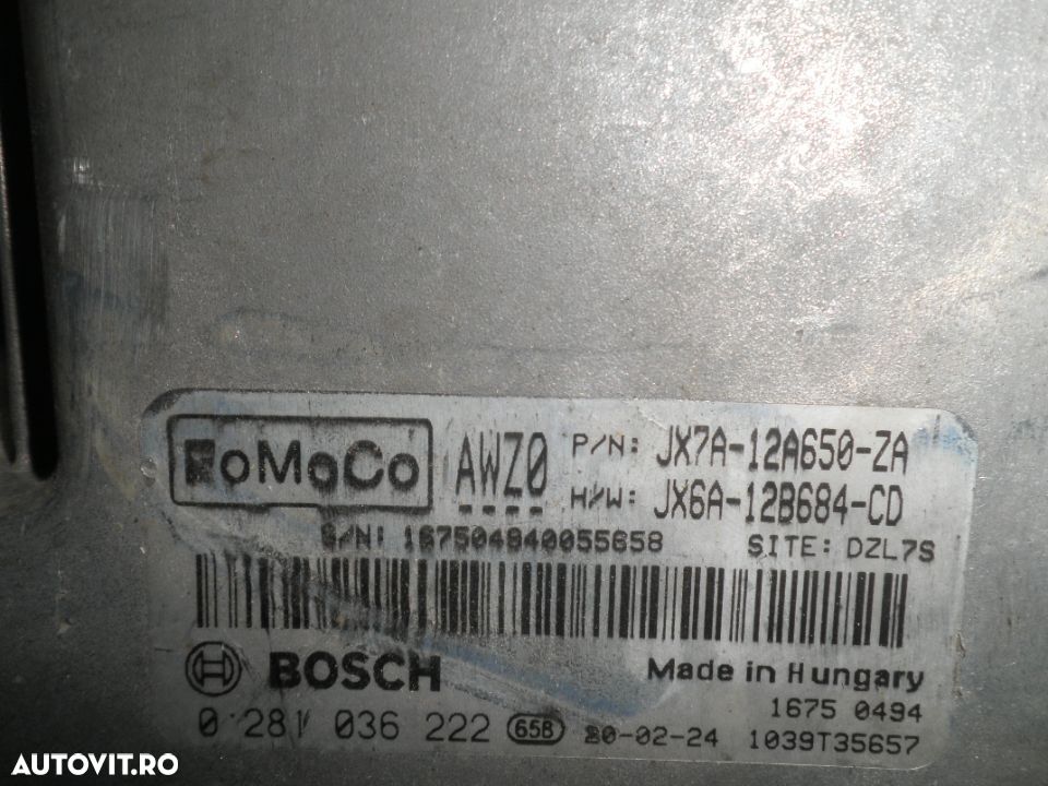 ECU / Calculator Motor Ford Ecosport 1.5 TDCI Euro 6 0281036222, JX7A 12A650 ZA - 4