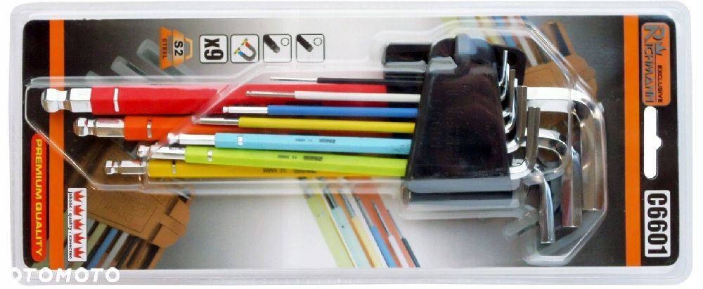 KLUCZE IMBUSOWE DŁUGIE 1,5 - 10 mm IMBUSY 9 sztuk - 2