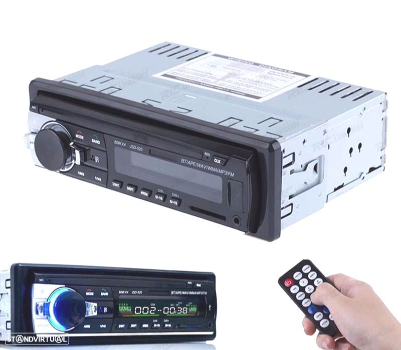 AUTO RADIO 1DIN BLUETOOTH MP3 USB SD AUX - 2