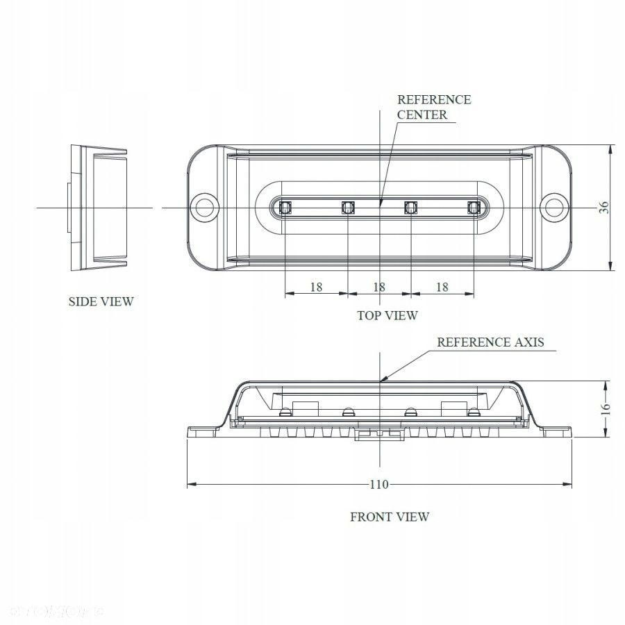 lampa stroboskopowa led 4 led niebieska - 3