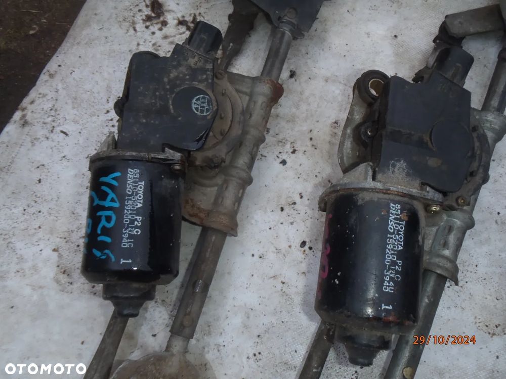 mechanizm ramiona cięgna cięgno trzpień frez wycieraczek silniczek Mechanizm ramiona toyota yaris I fr japan  ORYGINAL JAK NOWY nie wypracowane - 14