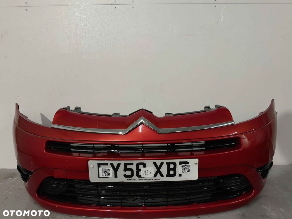 + ZDERZAK PRZÓD PRZEDNI DO CITROEN C4 GRAND PICASSO EKQD BORDO BORDOWY HALOGENY - 1