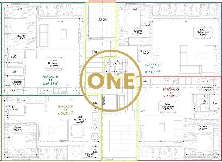 Apartamento T1 em Calendário - Grande imagem: 2/6