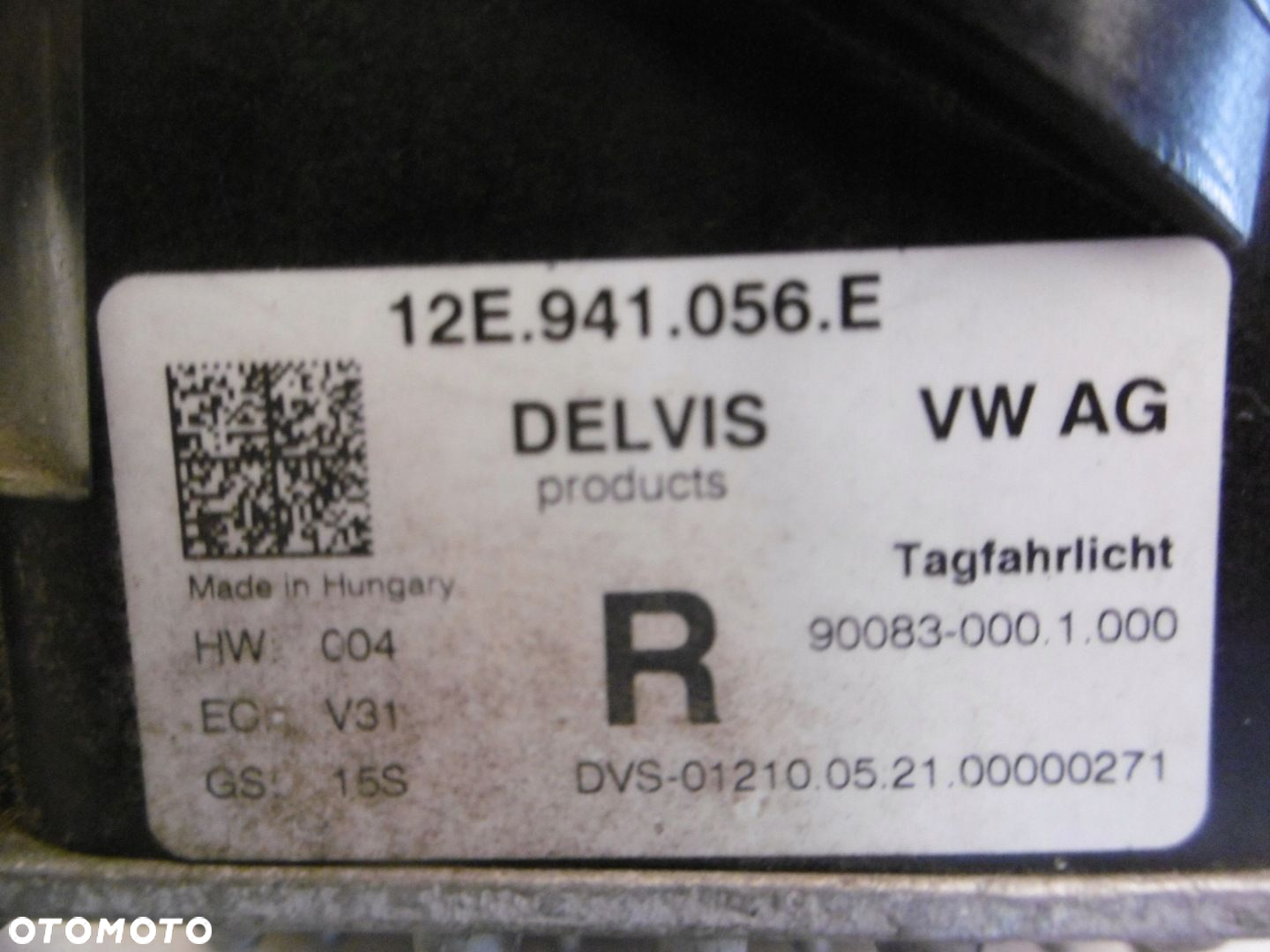 VW E UP - halogen prawy do jazdy dziennej DRL - 7