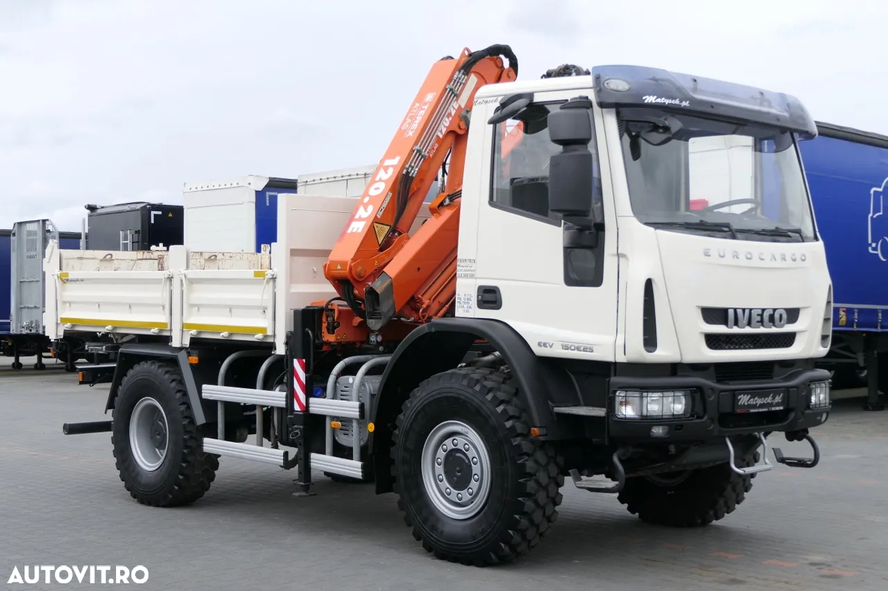 Iveco EUROCARGO 150E25 / 4X4 / BASCULANTE + HDS TEREX 120.2 E / PENTRU INDUSTRIA ELECTRICĂ / RADIO CONTROL / 67.000 KM KILOMETRAJ - 19