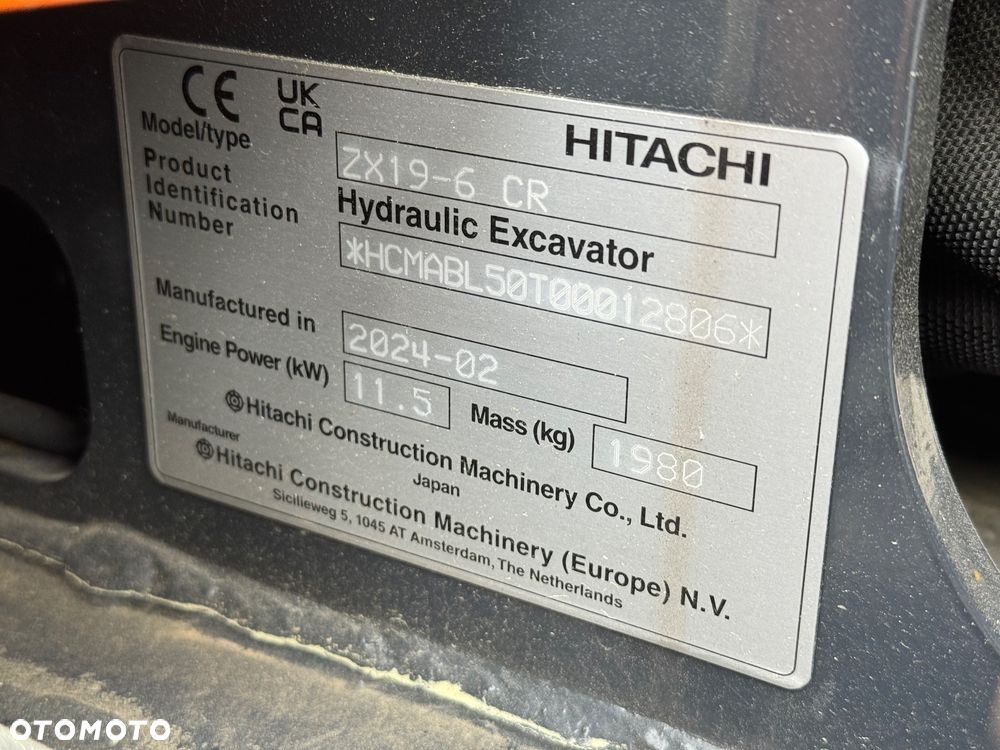Hitachi JAPOŃSKA ZX19-6 1.9 tony Dostepna OD RĘKI na placu!! - 9