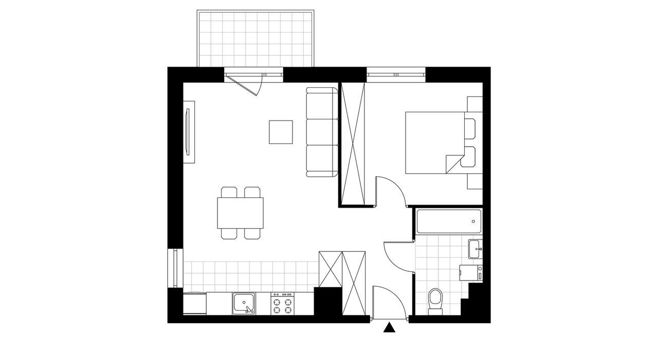 2-pokojowe mieszkanie 45m2 + balkon Bez Prowizji - Pełny obrazek: 4/14