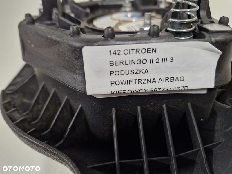 CITROEN BERLINGO II III PODUSZKA POWIETRZNA KIEROWCY KIEROWNIC AIRBAG 96773146ZD - 8