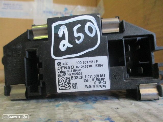 Resistencia De Sofagem 3C0907521F SEAT LEON 2010 AUDI A3 8P SPORTBACK 2010 2.0Tdi 140Cv 5P PRETO - 2