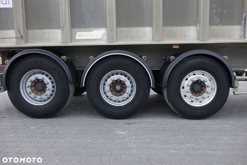Benalu WYWROTKA 48m3 / ALUMINIOWA /OSIE MERCEDES /OŚ PODNOSZONA / SZYBER ZBOŻOWY - 19