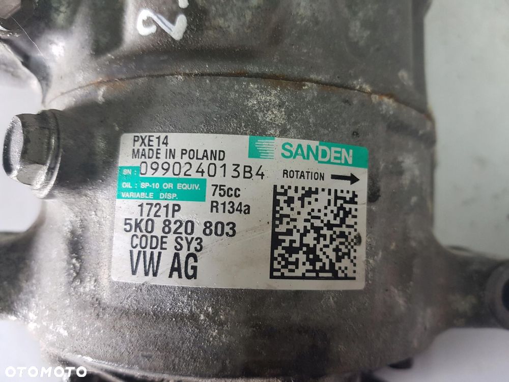 SEAT LEON 2 II LIFT 09-12r 2.0 TDI SPRĘŻARKA KLIMATYZACJI 5K0820803 - 2