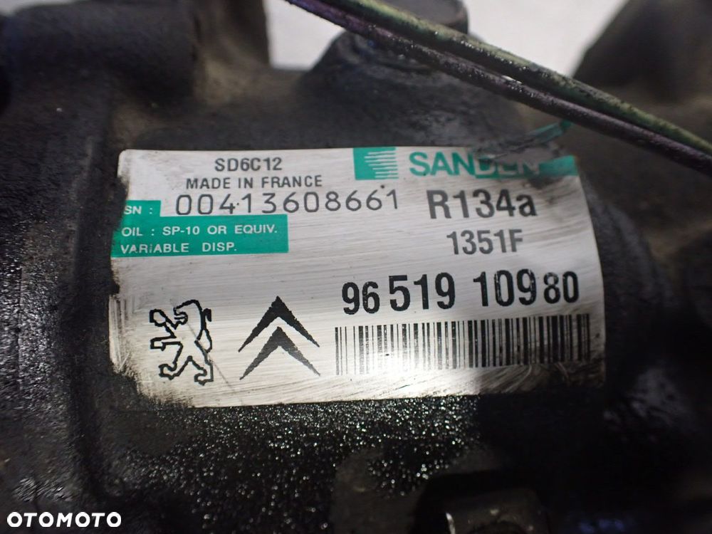 SPRĘŻARKA KLIMATYZACJI CITROEN C4 I COUPE 1.6HDI 9651910980 - 9