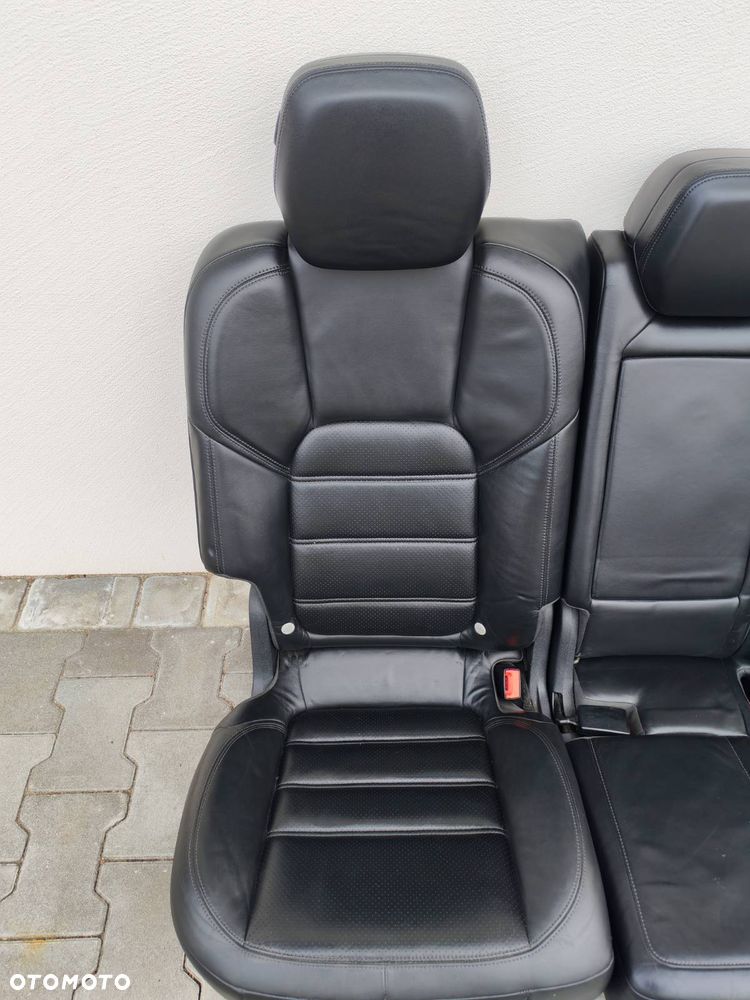 PORSCHE CAYENNE II 10-17R KANAPA FOTELE TYLNE SKORA ANTRACYT CZARNA - 2