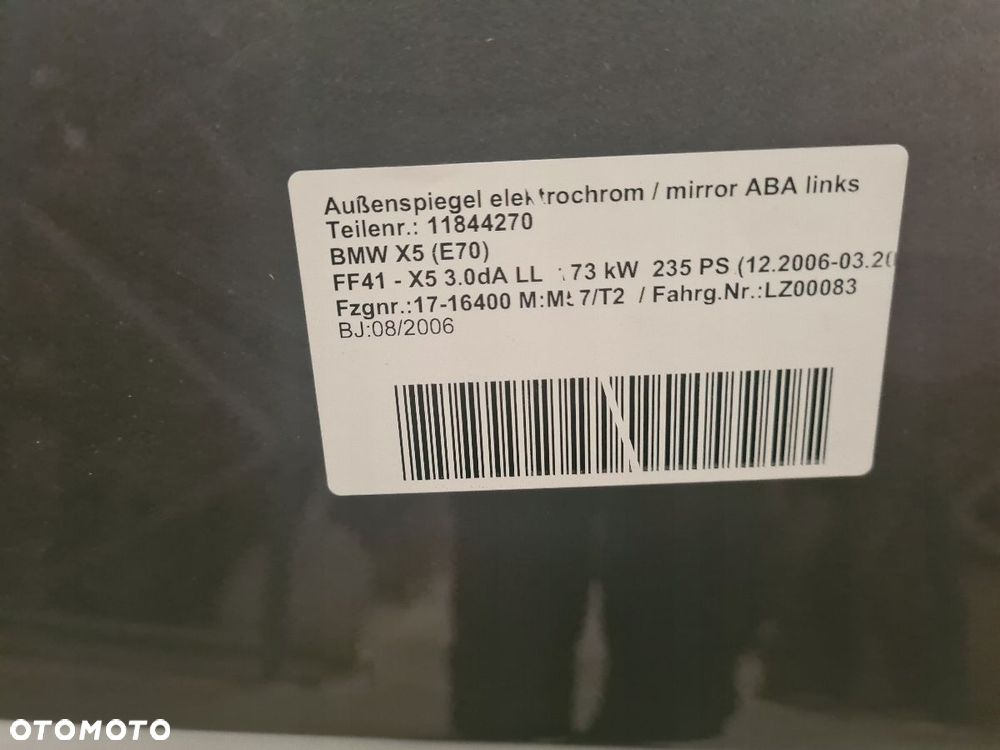 BMW X5 E70 DRZWI LEWY PRZÓD A52 - 3