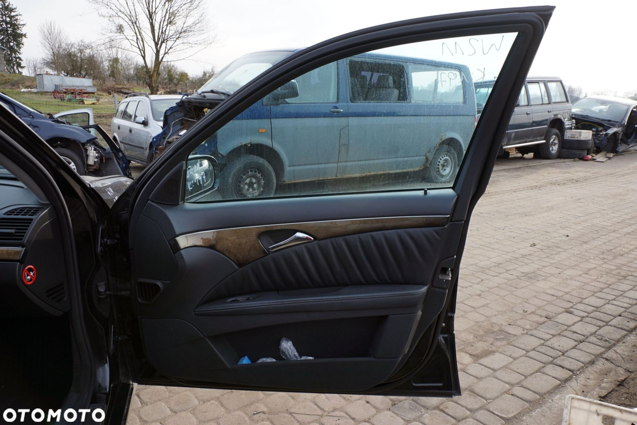 DRZWI PRZEDNIE PRAWE E-KLASA W211 KOMBI 197  CZARNY MERCEDES 2002-2006 - 5