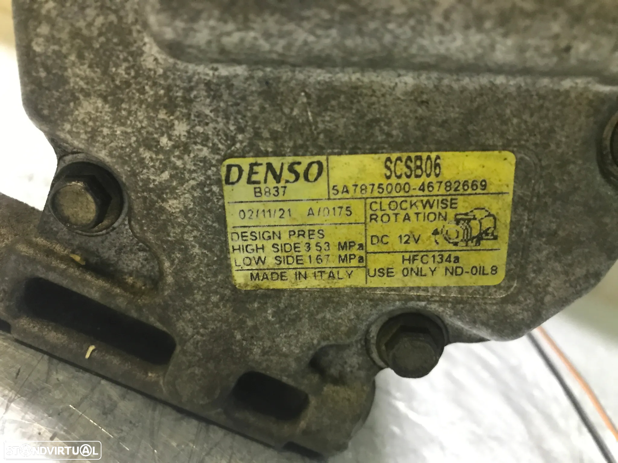 COMPRESSOR AC FIAT PUNTO / STILO 1.2i 5A7875000 46782669 - 5