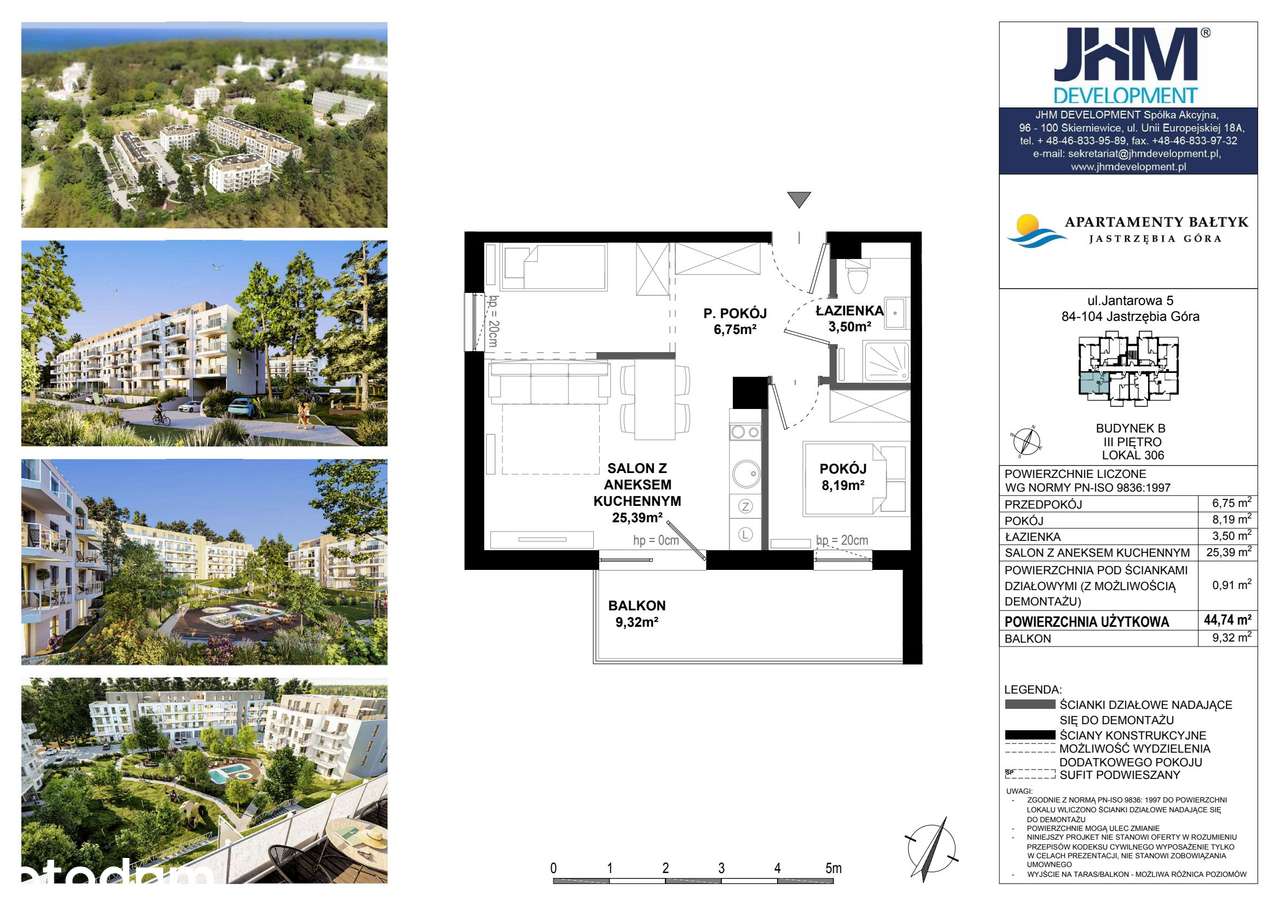 3-pokojowy apartament inwestycyjny 44m2 + balkon - Pełny obrazek: 2/16