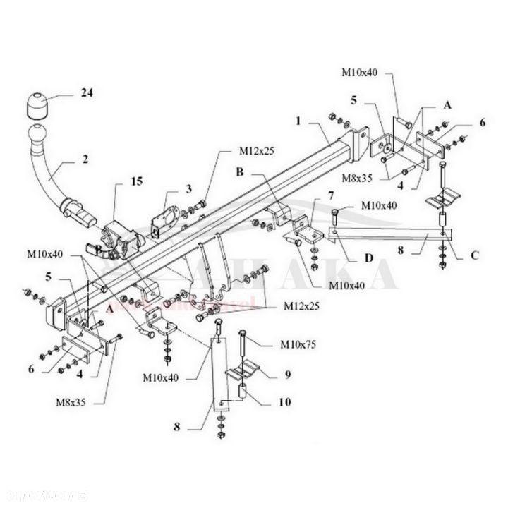 Hak Holowniczy Automat Do Vw Volkswagen Polo Hatchback, Kombi 1990-1994 - 3