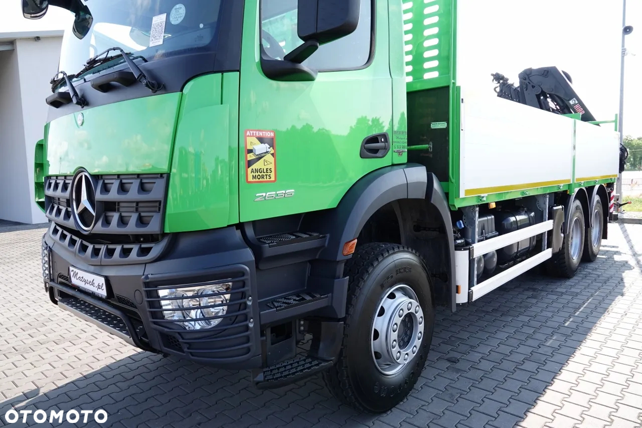 Mercedes-Benz AROCS 2636 / 6x4 / SKRZYNIOWY- 6,5 M / + HDS HIAB 4x wysów: 13 m / EURO 6 / STEROWANIE RADIOWE /OPONY 100 % - 12