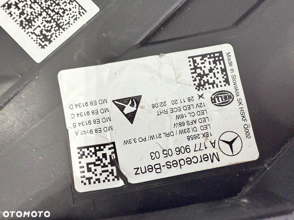 Reflektor Przod lewa Mercedes A W177 A177 Multibeam A1779060503 - 4