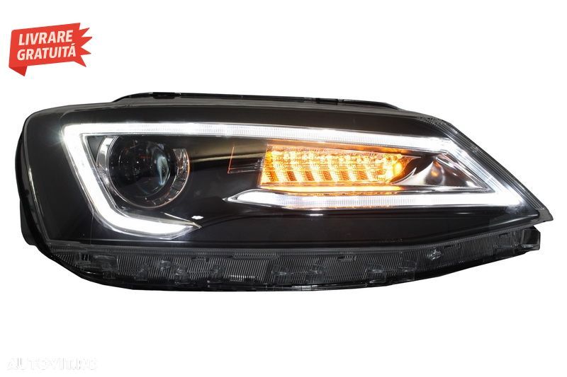 Faruri LED DRL VW Jetta Mk6 VI Non GLI (2011-2017) Semnal Dinamic Secvential Demon- livrare gratuita - 10