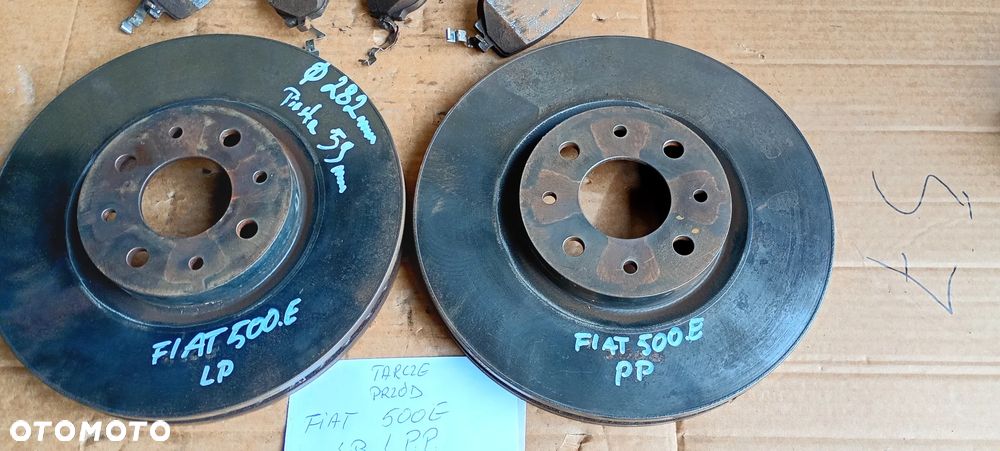 Tarcze hamulcowe klocki przód przednie Fiat 500E 282mm - 3