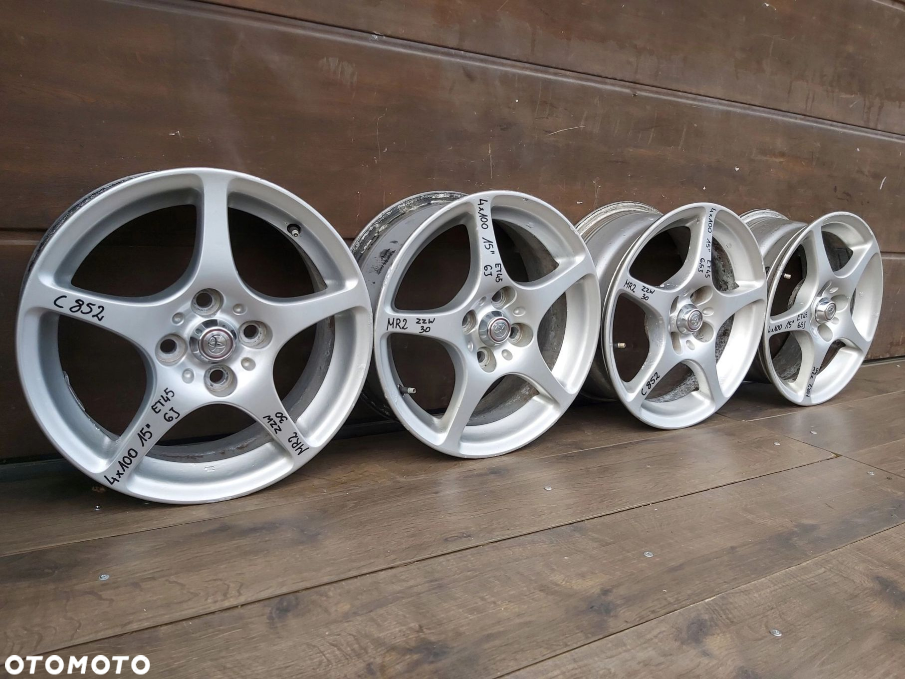 Toyota MR2 zzw30 1,8 vvti Alufelgi felgi 15 4x100 komplet 6J 6,5J - 2