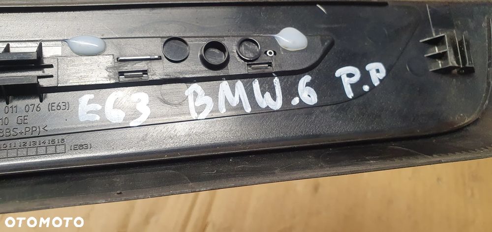 Nakładka listwa progu prawy przód BMW 6 E63 7896636 - 11