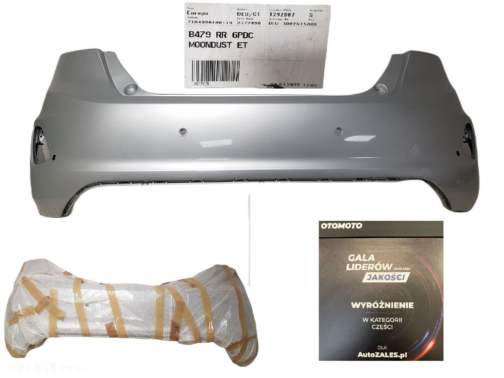 NOWY ORYGINALNY ZDERZAK TYLNY TYŁ FORD FIESTA MK8 VIII 8 6XPDC 17-21 W KOLOR MOONDUST SILVER B479 - 1