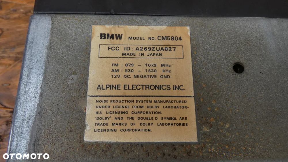 BMW E24 RADIO NA KASETY  CM5804 - 4