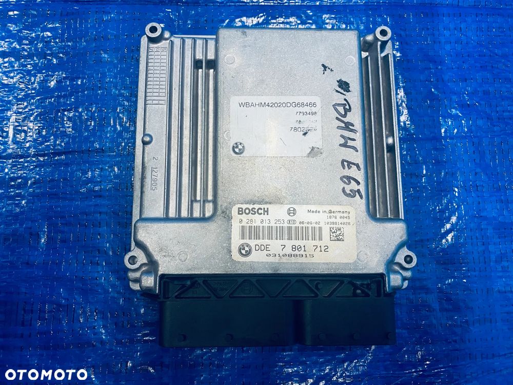 KOMPUTER STEROWNIK SILNIKA ECU BMW E65 E66 3.0D M57N2 306D3 231KM AUTOMAT XDRIVE ; 7801712 0281013253 ORYGINAŁ - 1