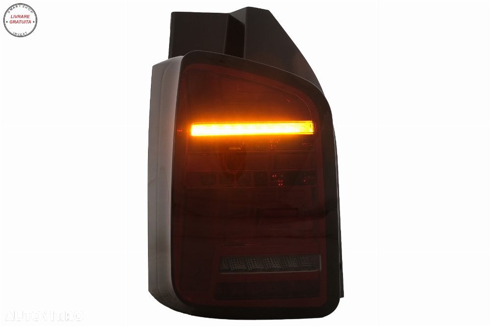 Stopuri Full LED VW Transporter V T5 Facelift (2010-2015) Rosu Fumuriu- livrare gratuita - 6