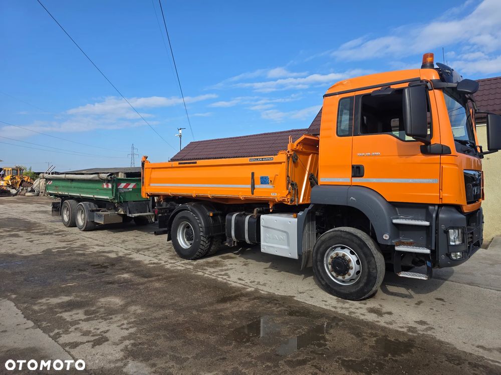 MAN TGS 18-320 4x4 Pelne Blokady z Możliwość z Przyczepa Tandem Wywrotka Niskopodwoziowa 18000 kg - 9