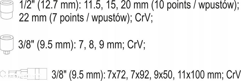 NARZĘDZIA DO ZACISKÓW HAMULCOWYCH 1/2 3/8 YATO - 6
