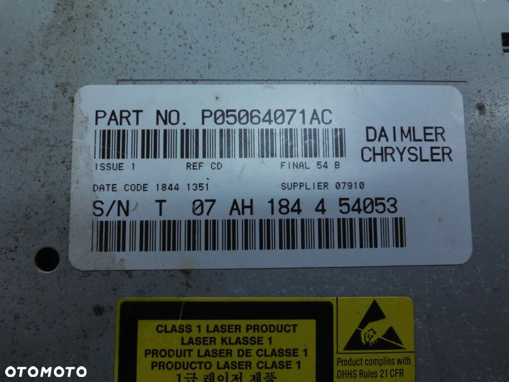 CHRYSLER DODGE JEEP 05-09 RADIO RADIOOTWARZACZ CD P05064071AC - 2