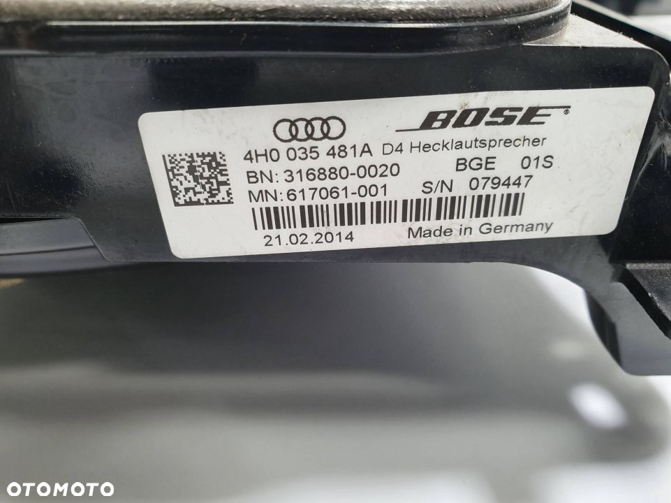 GŁOŚNIKI ZESTAW AUDI A8 L D4 BOSE 4H0035481A - 3