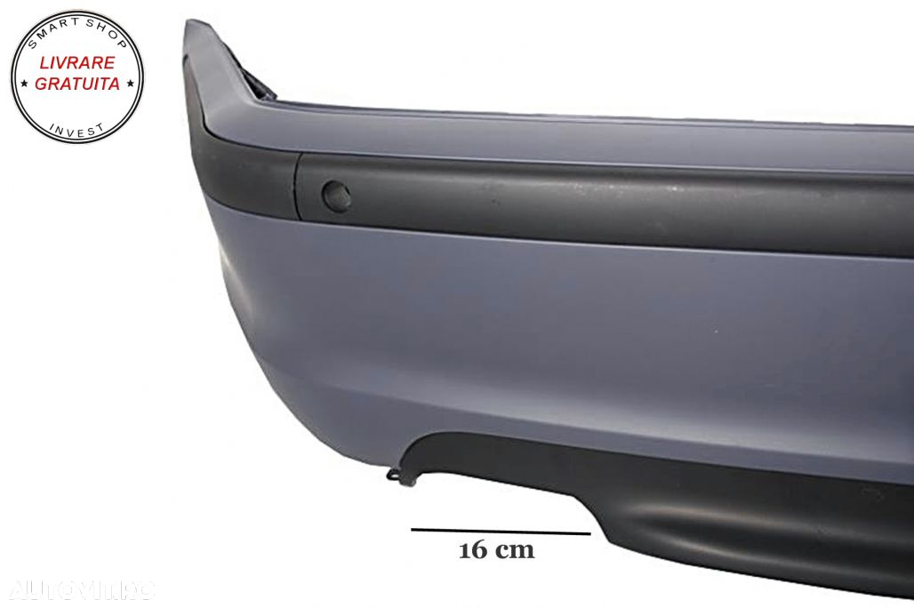 Bara Spate cu Toba Ornament Evacuare Fibra Carbon Mat BMW Seria 3 E46 4D Sedan (19- livrare gratuita - 4