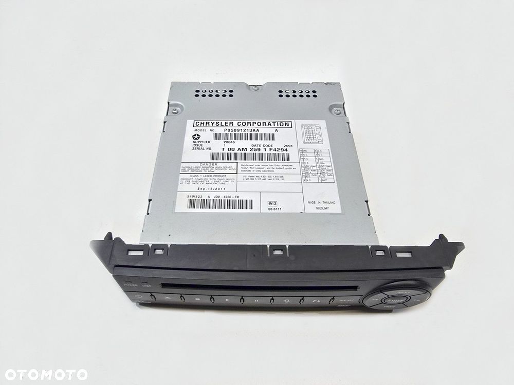 panel czytnik cd dvd lancia voyager 12r p05091213aa - 2