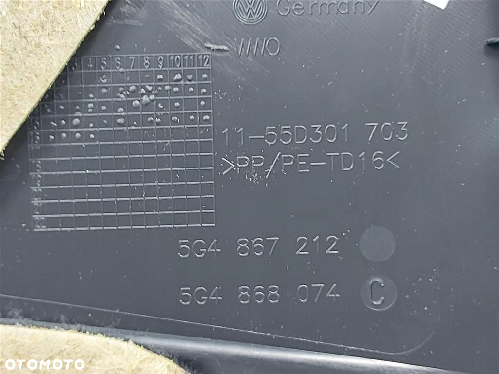 Tapicerka drzwi tył prawa VW Golf VII SKÓRA 5G4867212 5G4868074C 12-17R - 7